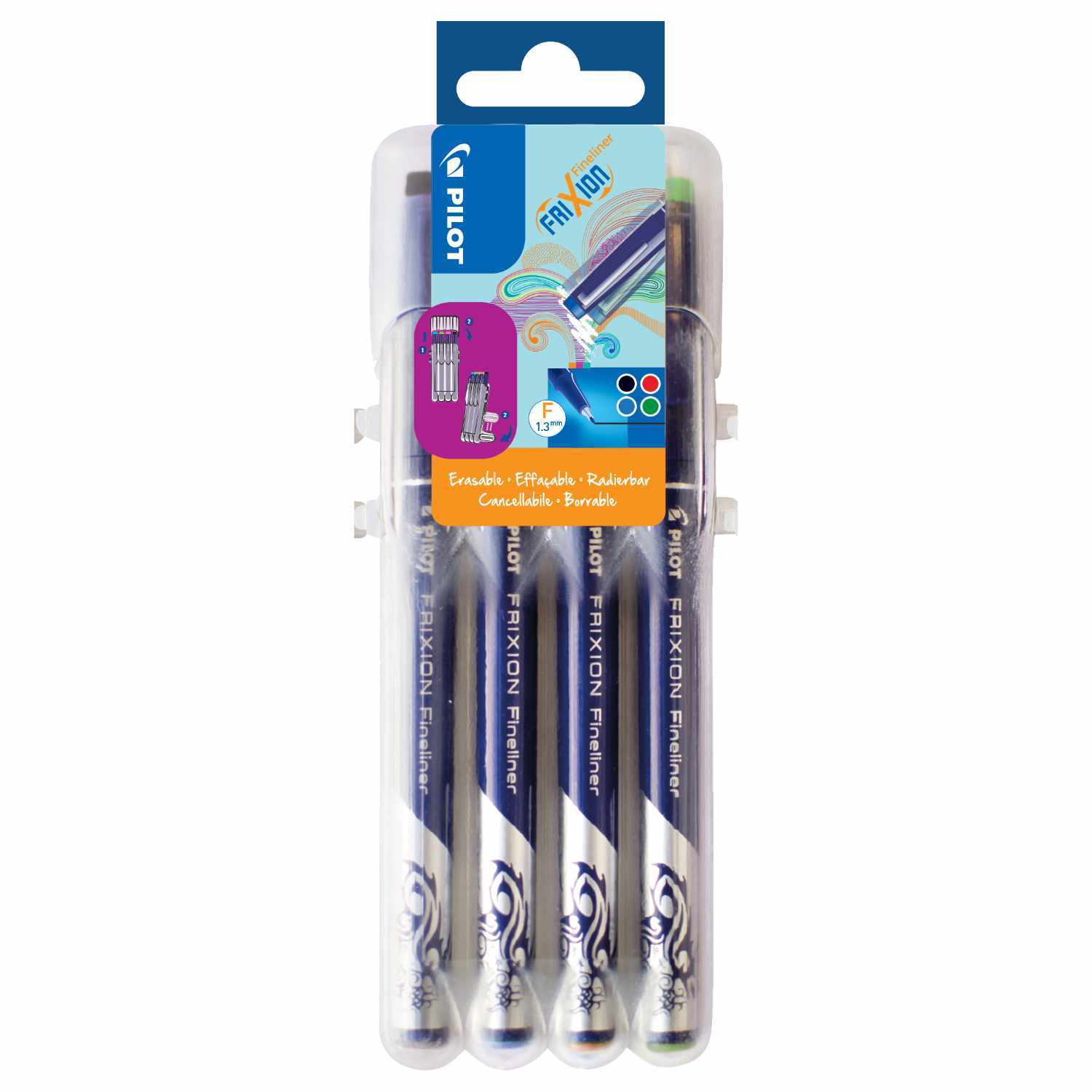 Frixion Fineliner Set2Go Klassik 4 Stück