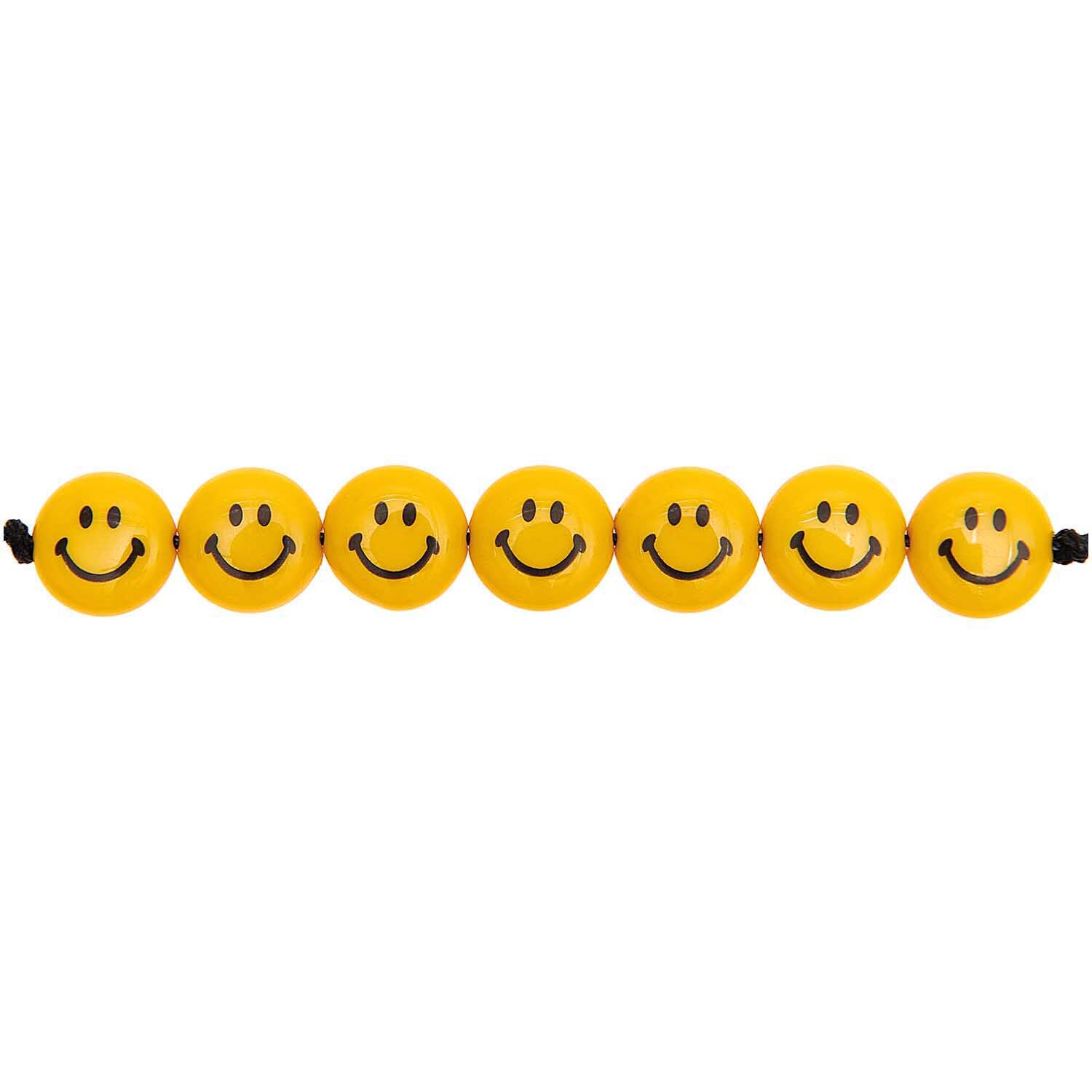 Smiley® Originals Perlen linsenförmig gelb 11,5x5mm 35 Stück