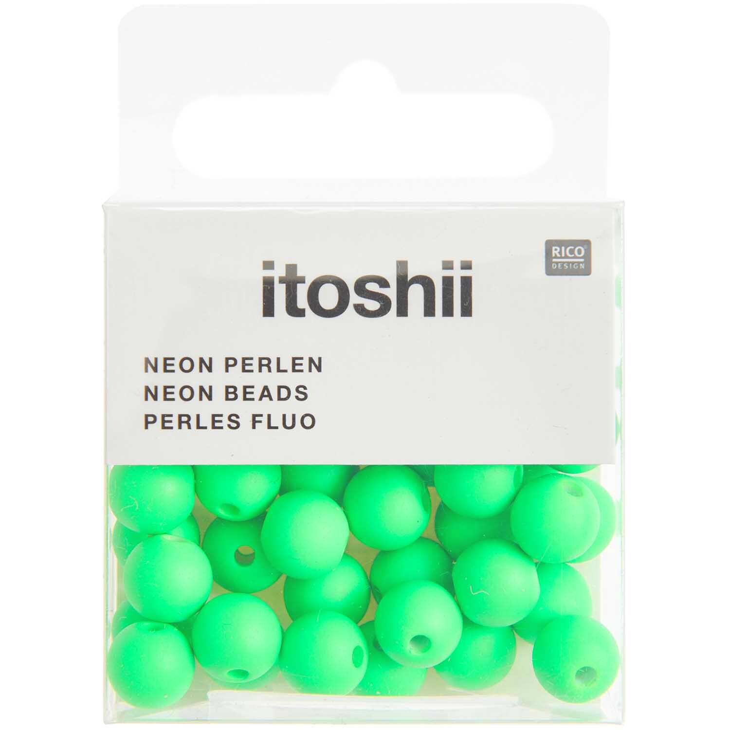 itoshii Kunststoffperlen neon 8mm 40 Stück