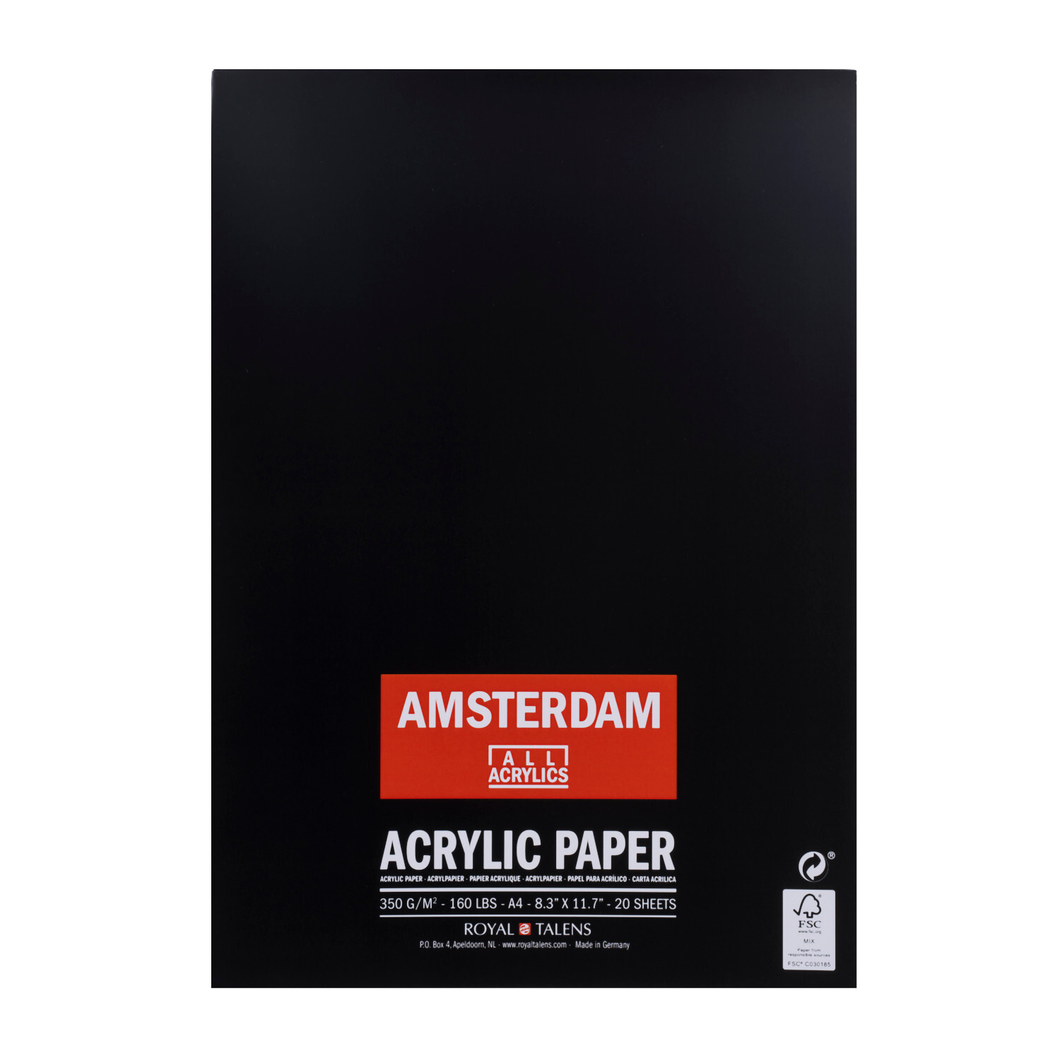 Acrylpapierblock DIN A4 20 Blatt 350g