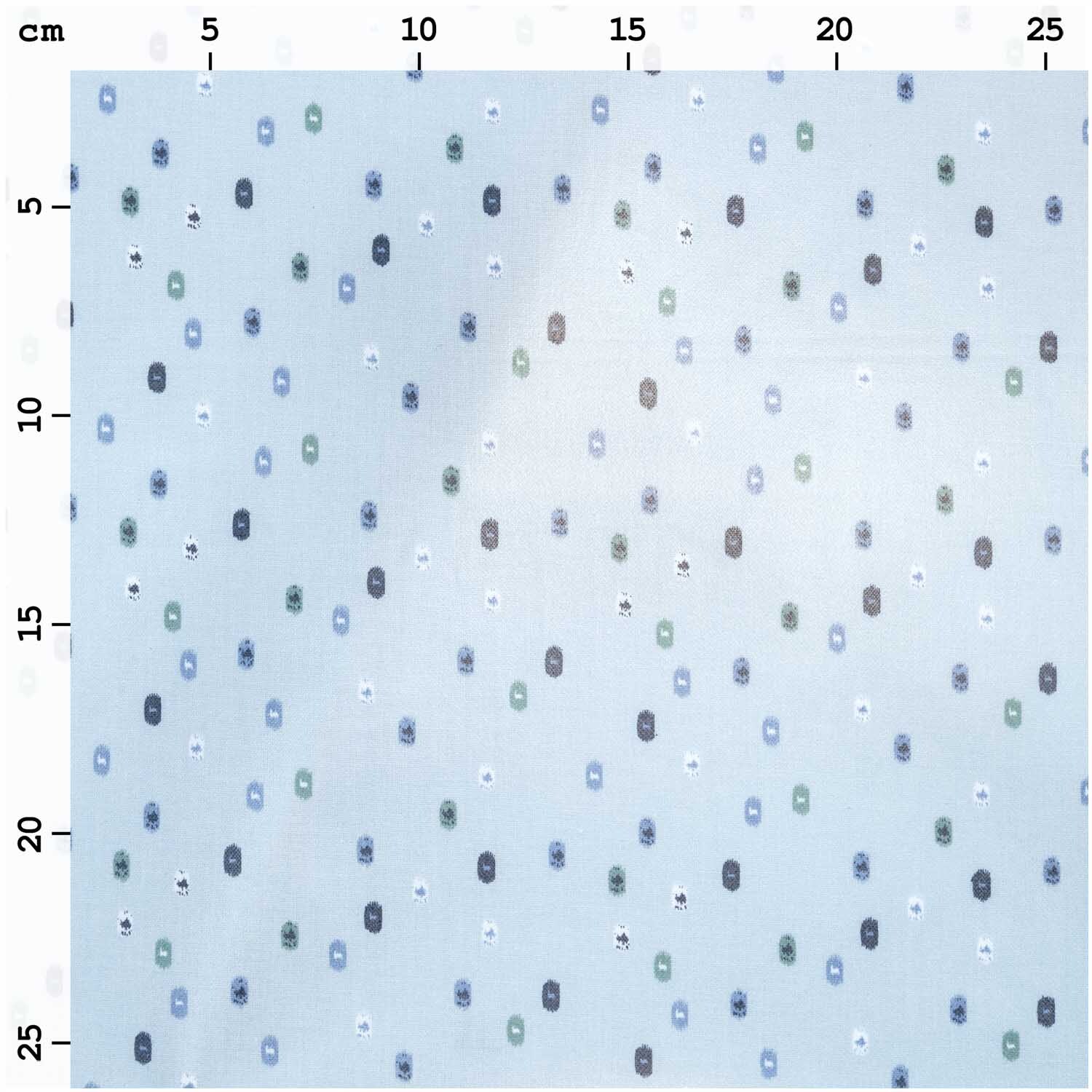Druckstoff grafische Punkte hellblau 25x70cm beschichtet