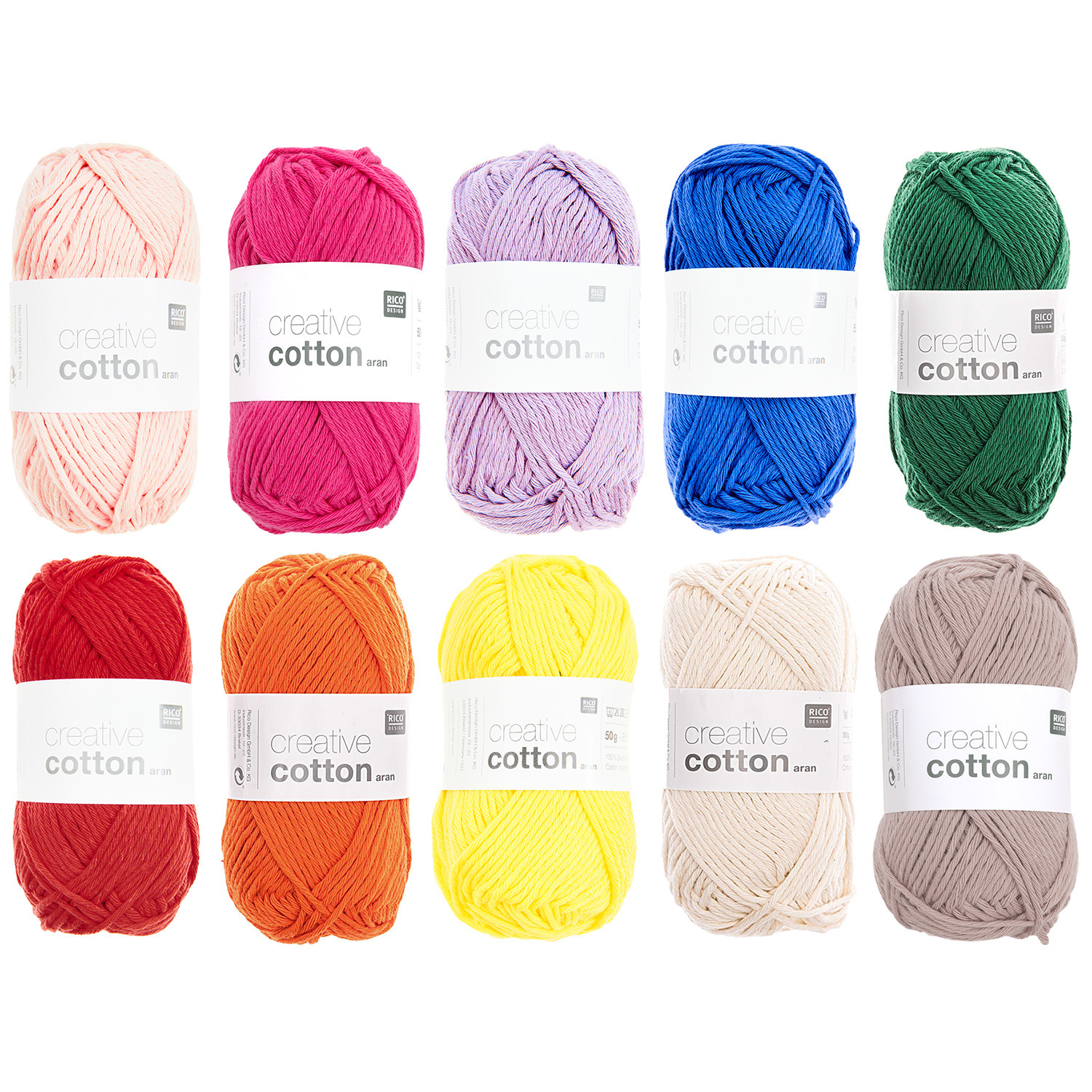 Wollpaket Creative Cotton Aran Regenbogen 