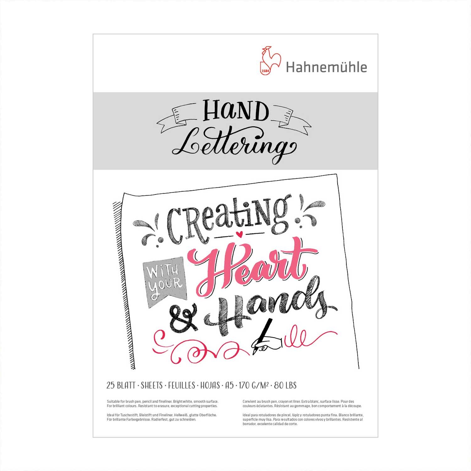 Handlettering Block DIN A5 170g/m² 25 Blatt