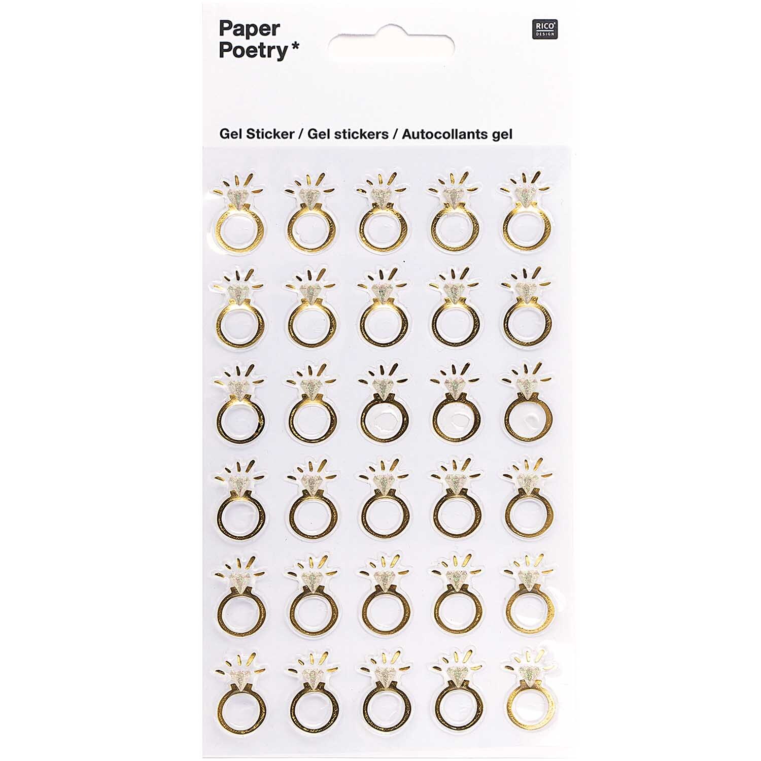 Paper Poetry Gelsticker Ringe gold