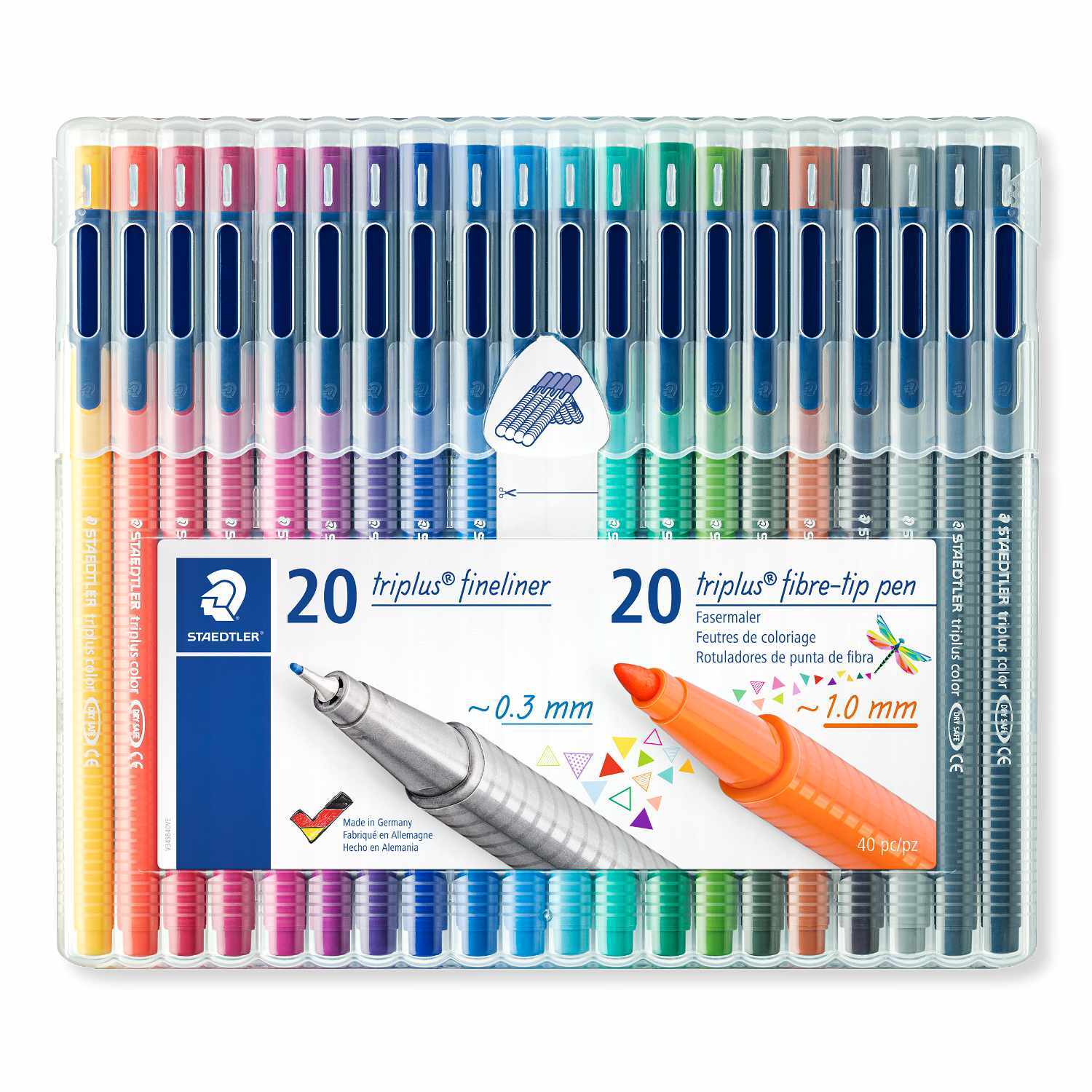 triplus 334 Fineliner & 323 Fasermaler 40 Stück