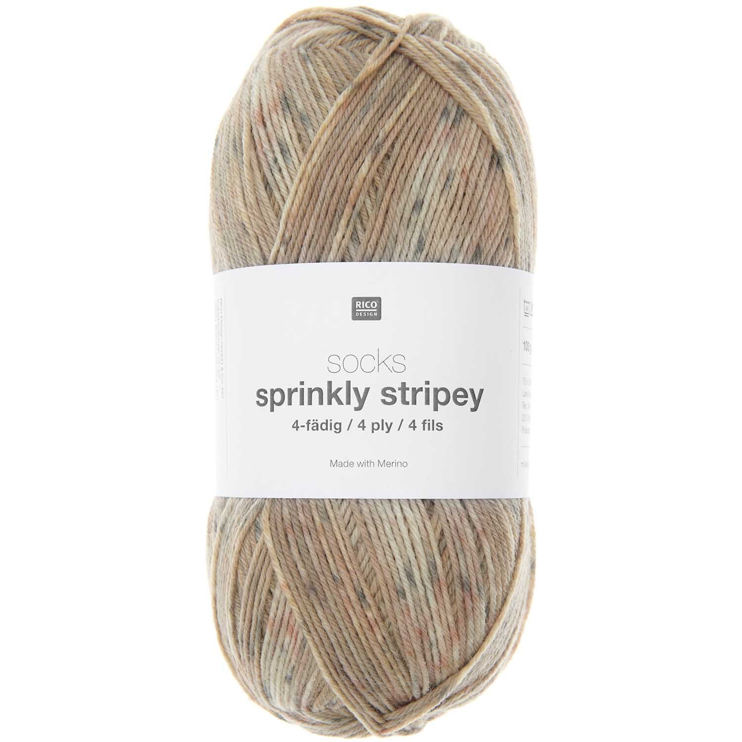 Socks Sprinkly Striply 4-fädig