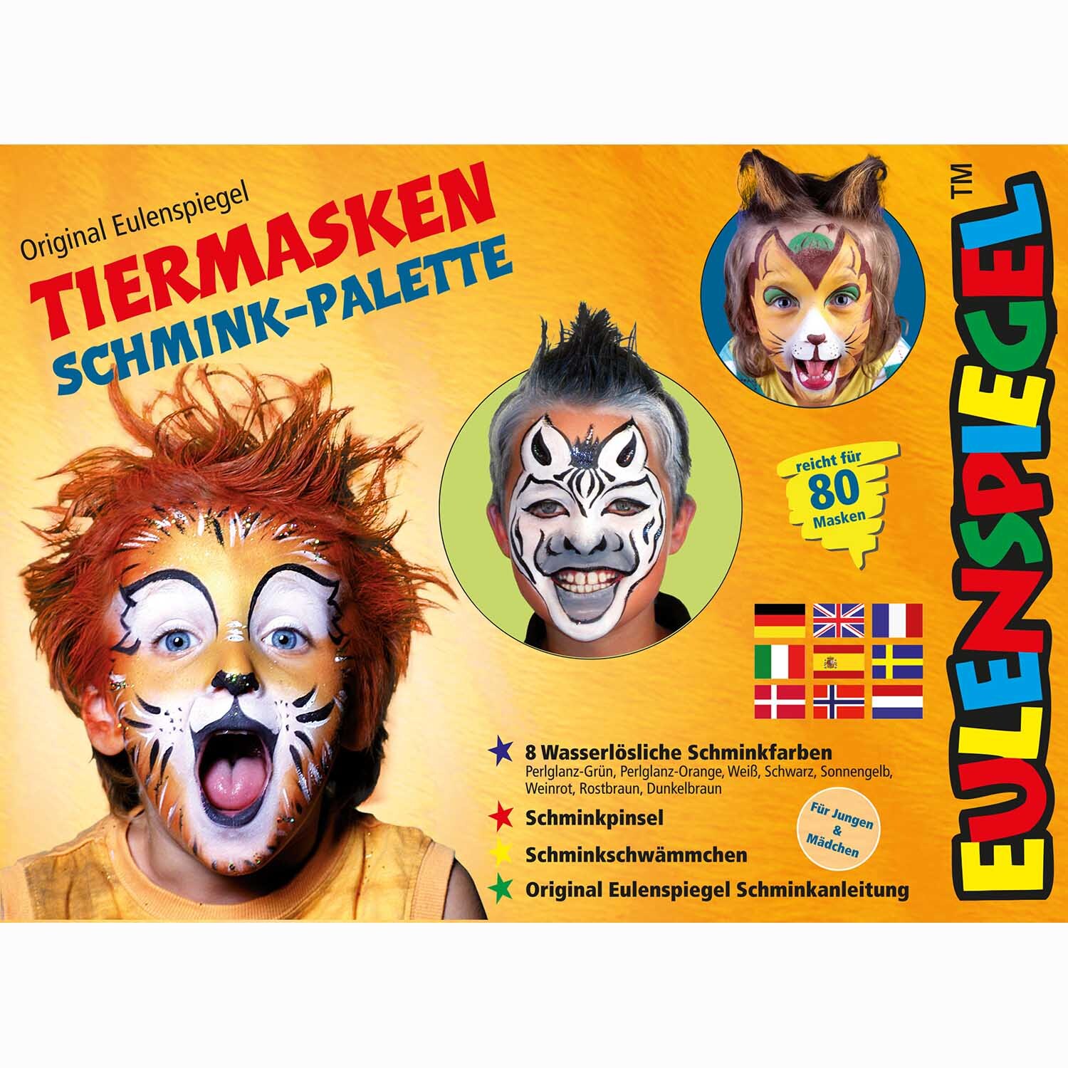 Schminkpalette Tiermasken